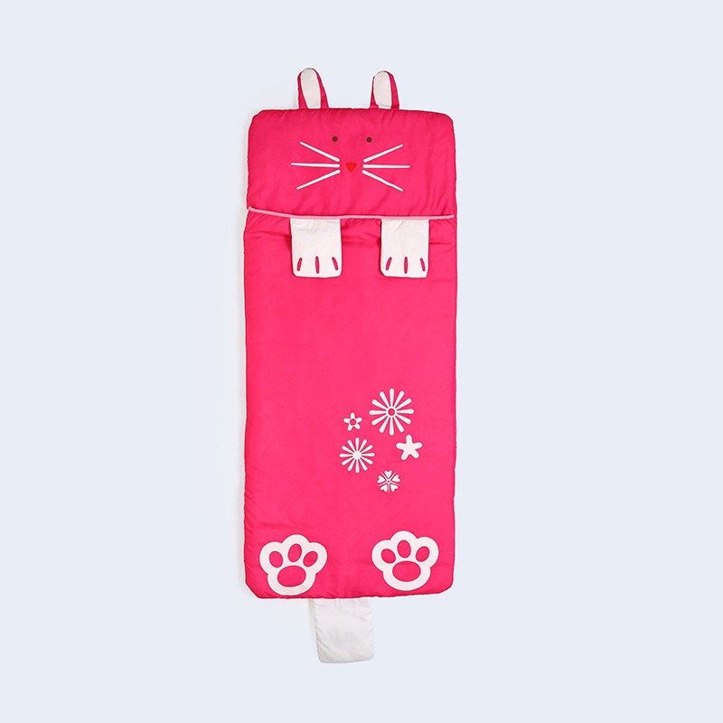 Sac couchage maternelle chat fille rose